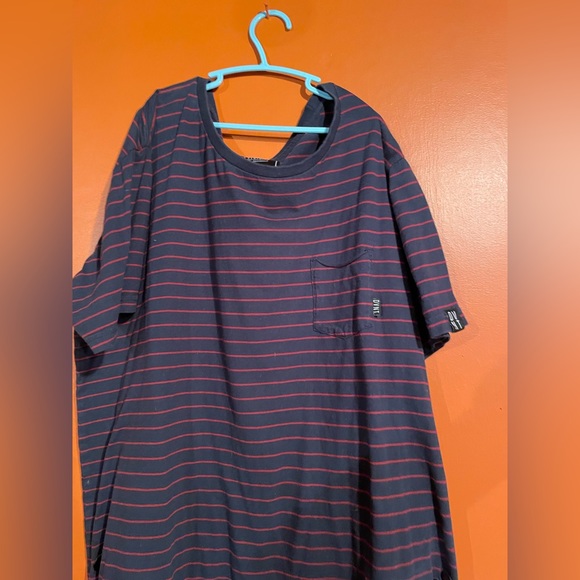 🇦🇺 🩸 Distressed DVNT Striped Tee Shirt Melbourne Blue Red Stripes 🇦🇺 - Picture 13 of 17